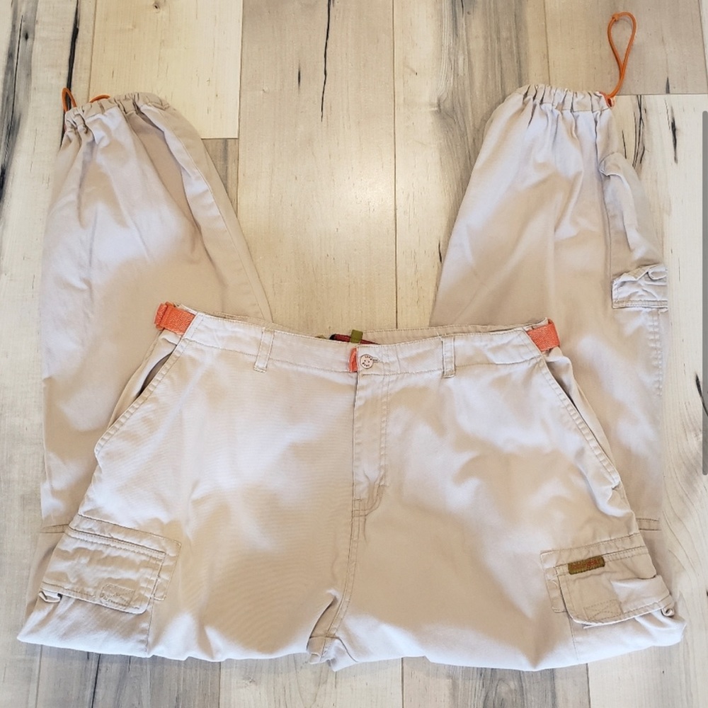 Tera Gear Baggy Cargo Pants Adjuatable Waist Unisex Gorpcore Sz L/34-39" waist